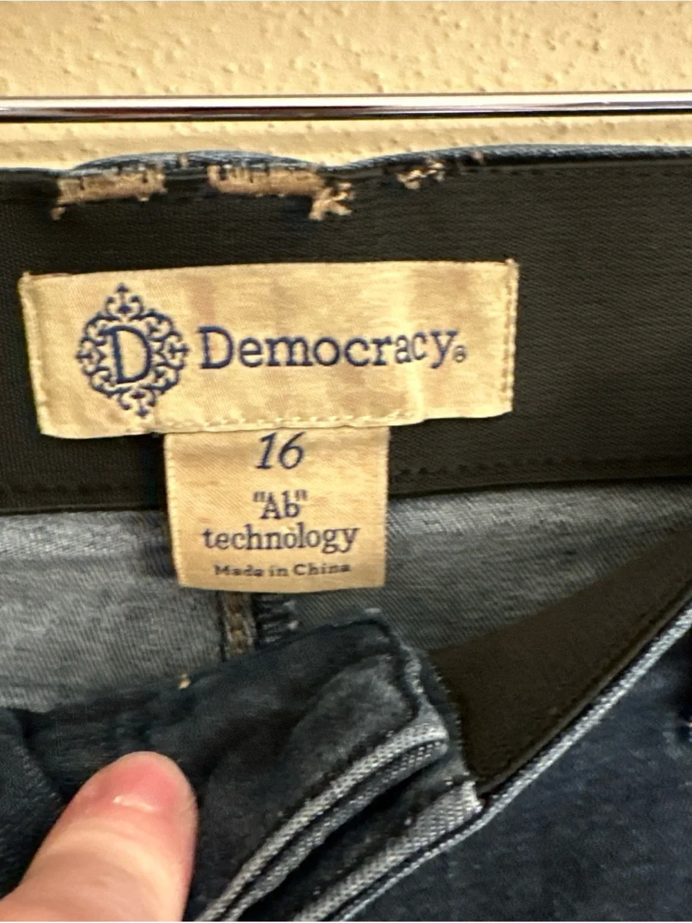 Democracy Ab Technology Jeans Womens 16 Slimming Comfy Office Casual